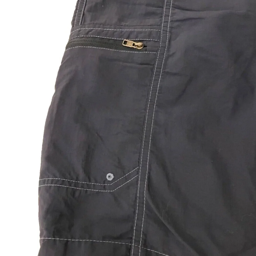 Columbia SWIM‎ TRUNKS Bathing Suit Men's Size S Navy Blue Packable Belted Shorts